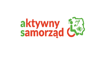 Logo programu "Aktywny samorząd" w kolorystyce czerwono-zielonej.